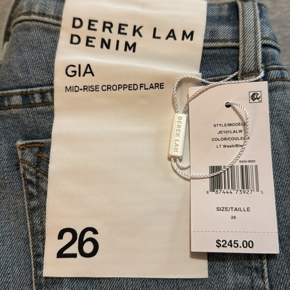 Derek Lam Gia Mid-rise Cropped Flare DenimSize 26 in Color Lite Wash/Bleu - Picture 4 of 4